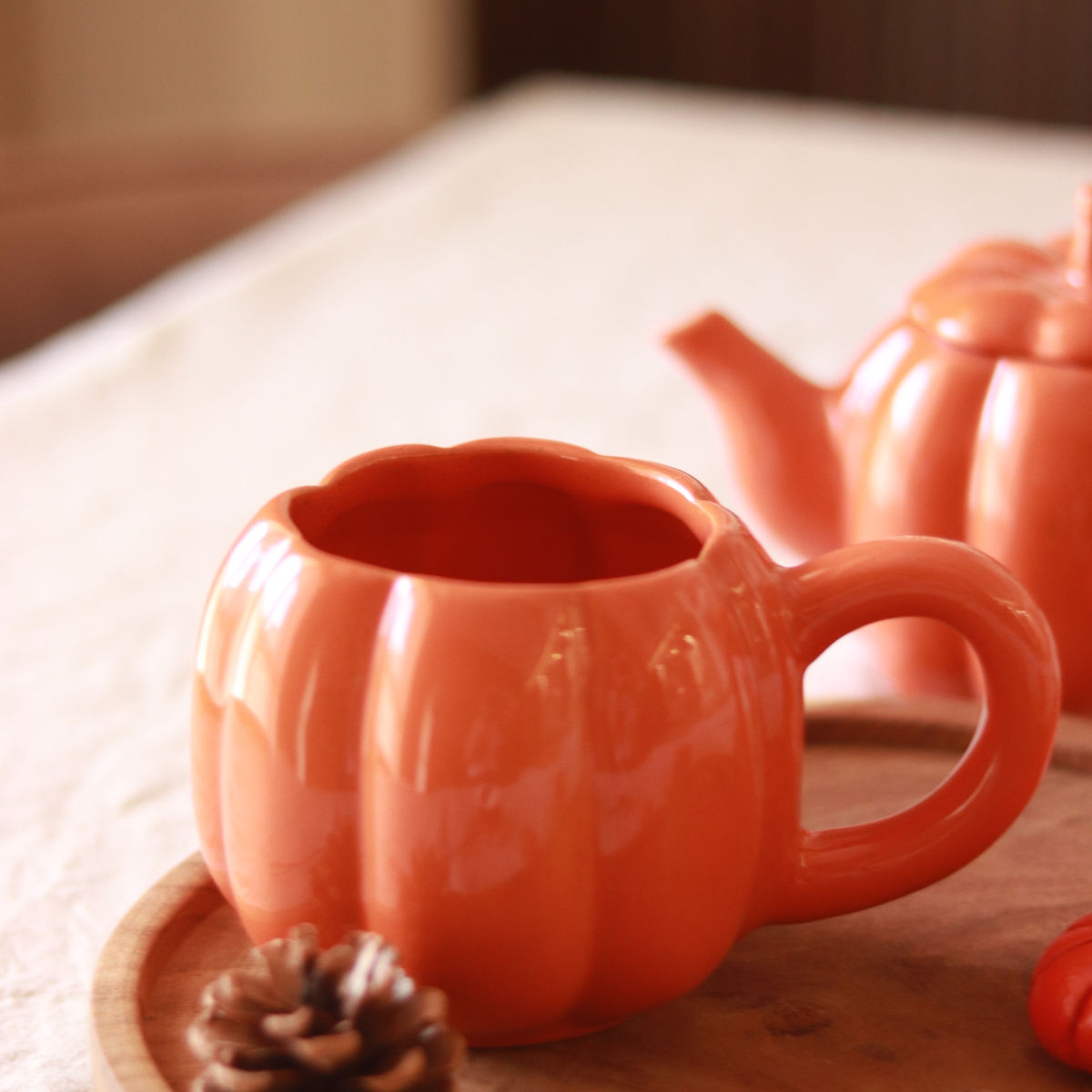 Tea Pot Pumpkin Set