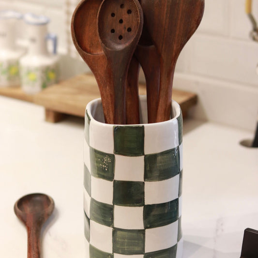 Chess Utensils Holder in Green