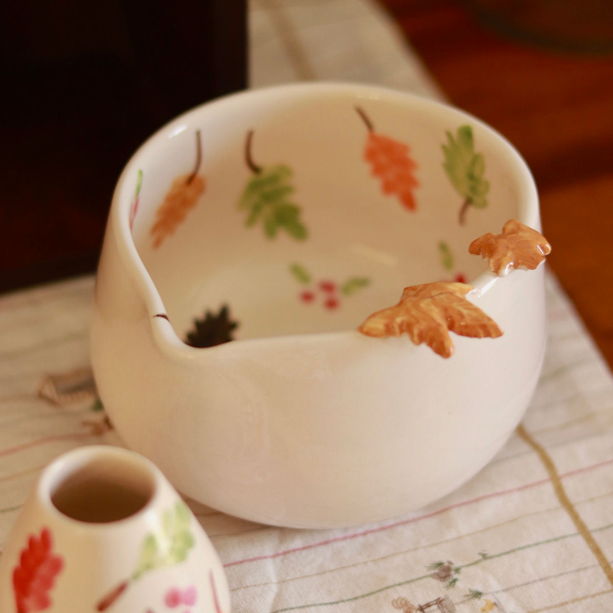 falling leaves matcha set