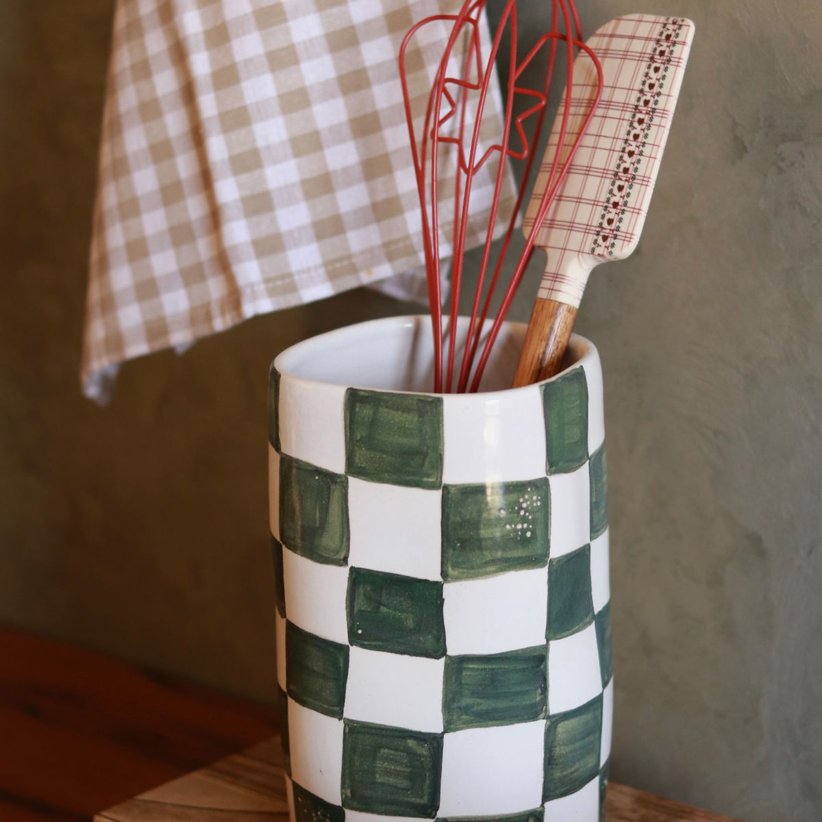 Chess Utensils Holder in Green
