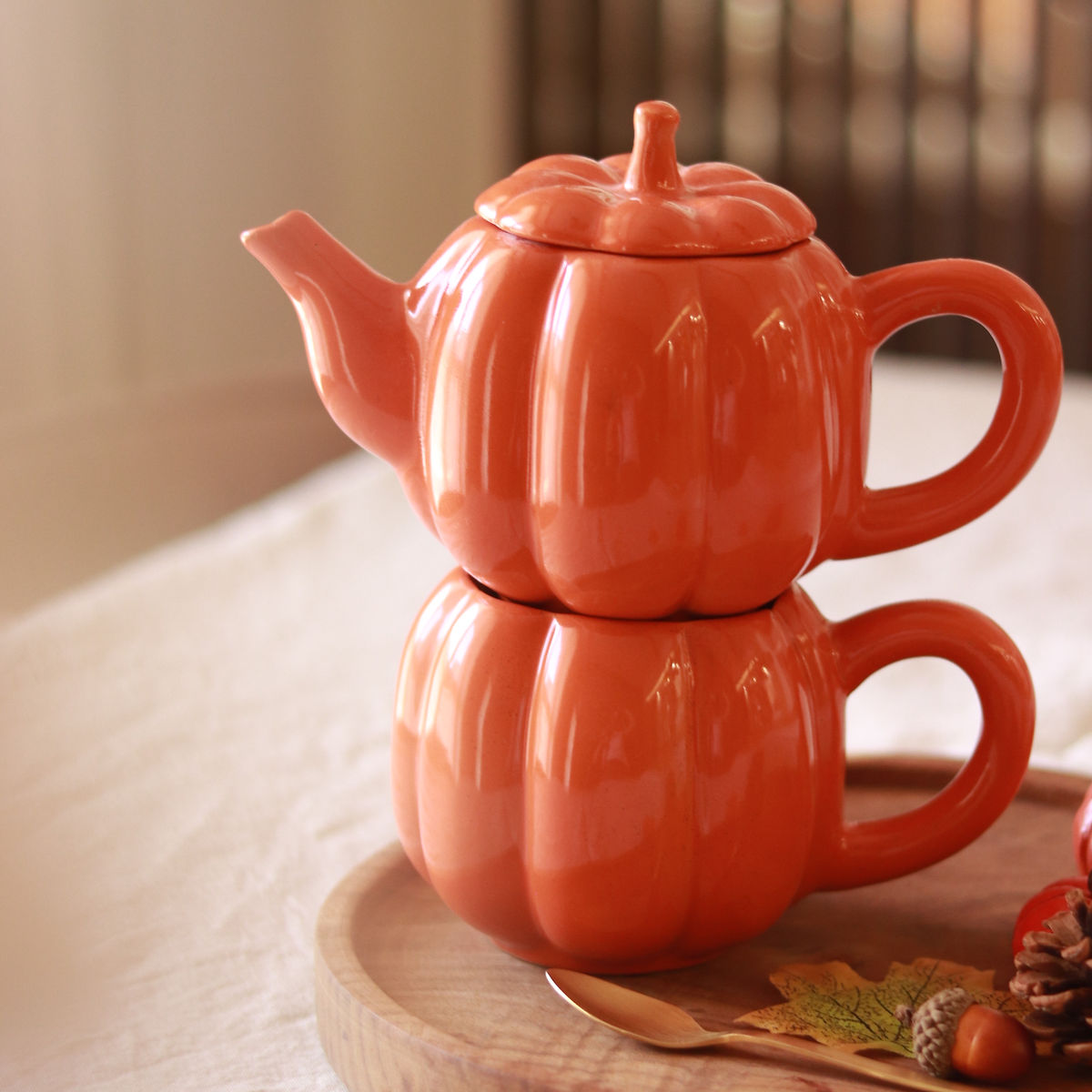 Tea Pot Pumpkin Set