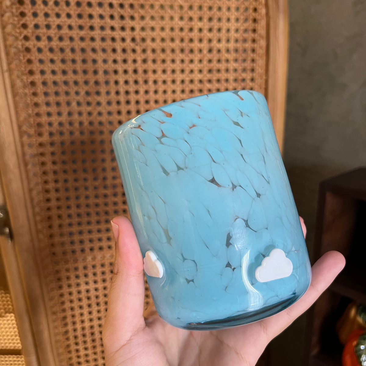 clouds glass cup