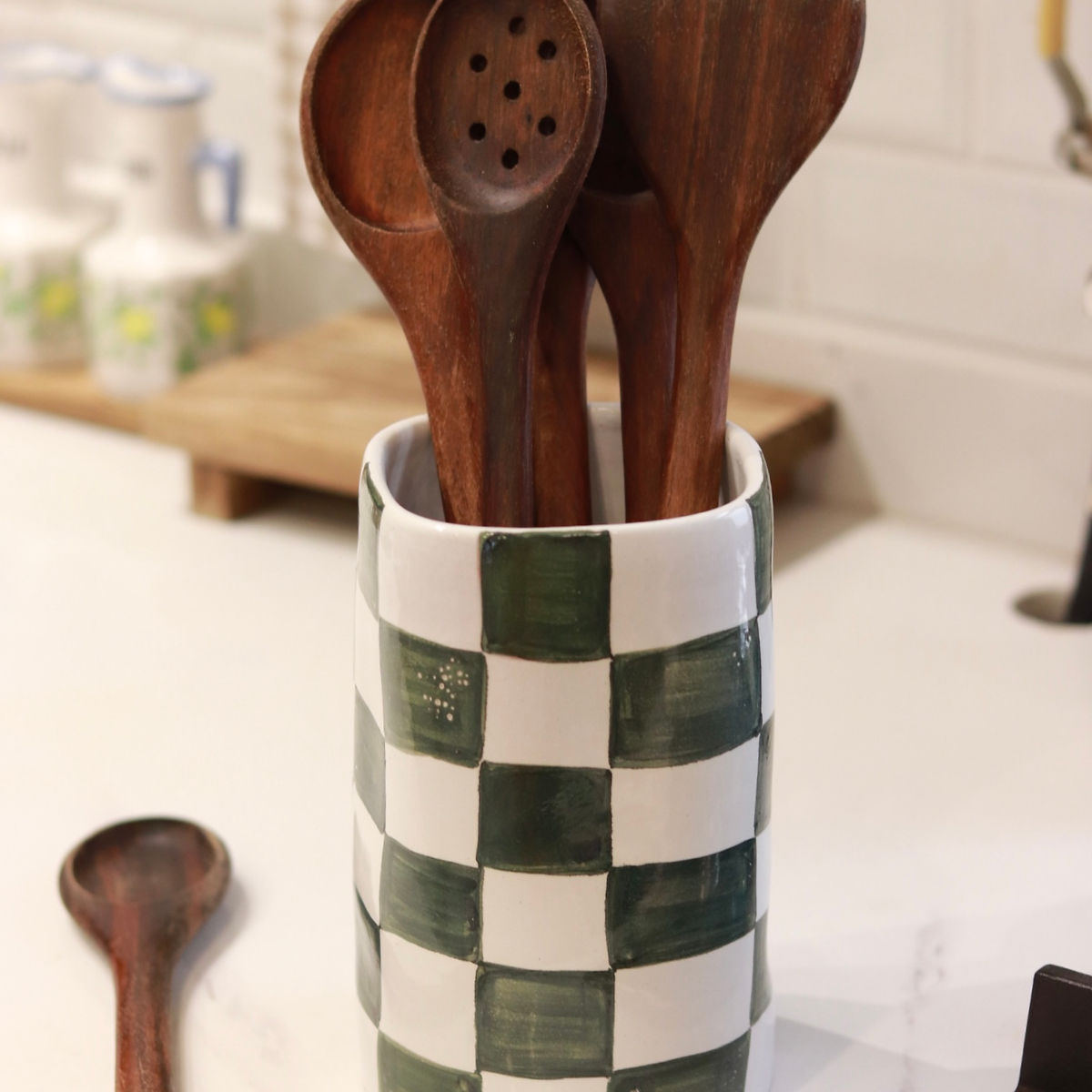 Chess Utensils Holder in Green