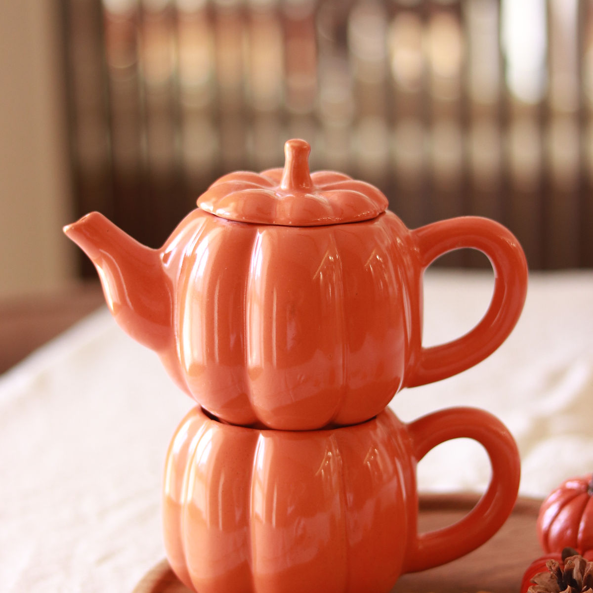Tea Pot Pumpkin Set