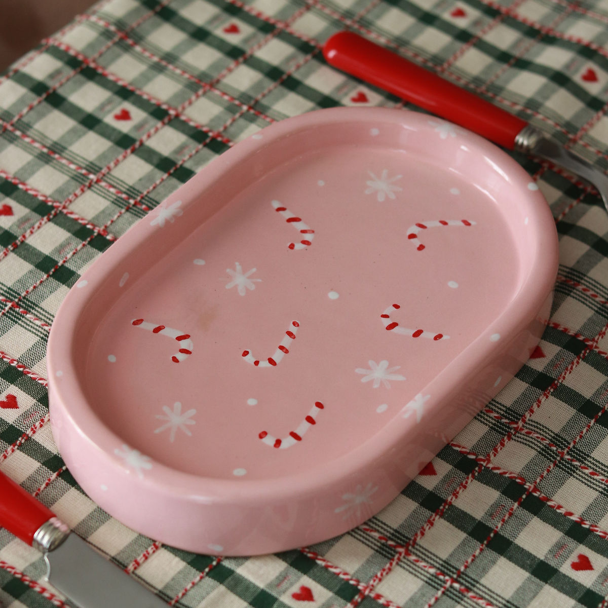 candy cane plate