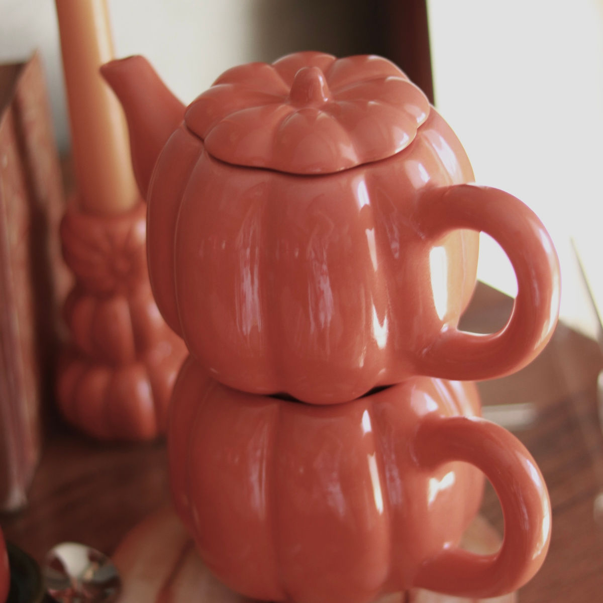 Tea Pot Pumpkin Set
