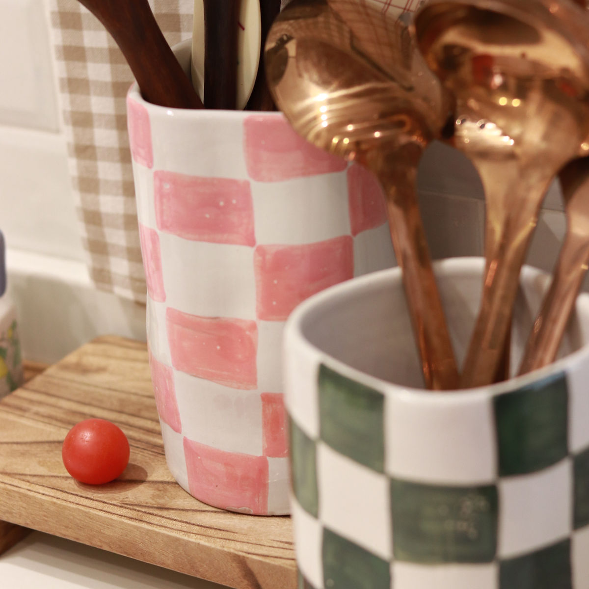 Chess Utensils Holder in Green