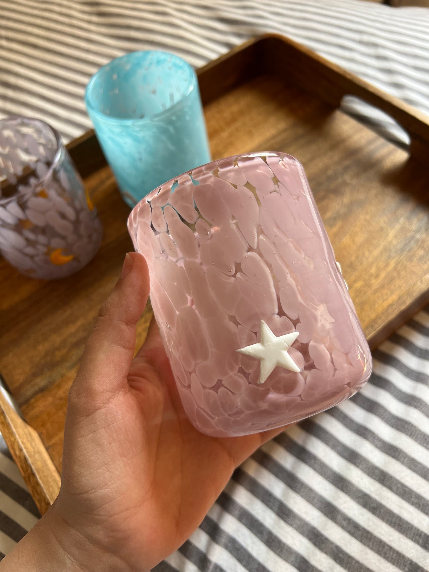 lucky star glass cup